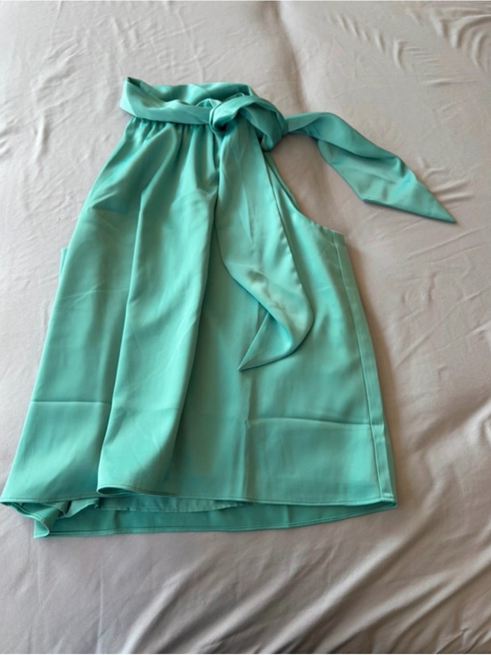 Banana Republic Aqua Satin Halter Top